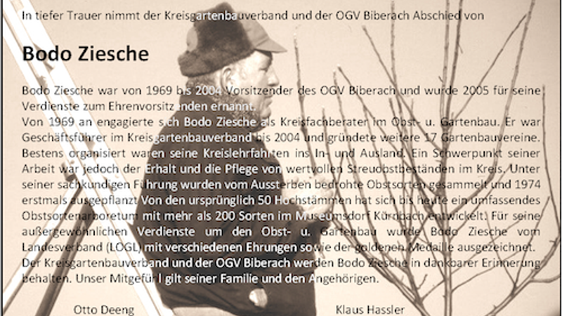 Nachruf Bodo Ziesche